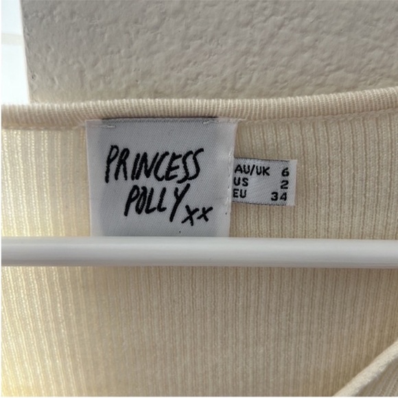 Princess Polly Sabrina Crop Cream - Picture 3 of 4